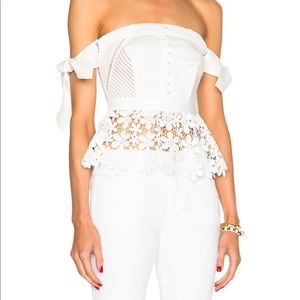 Self Portrait Peplum Corset Top